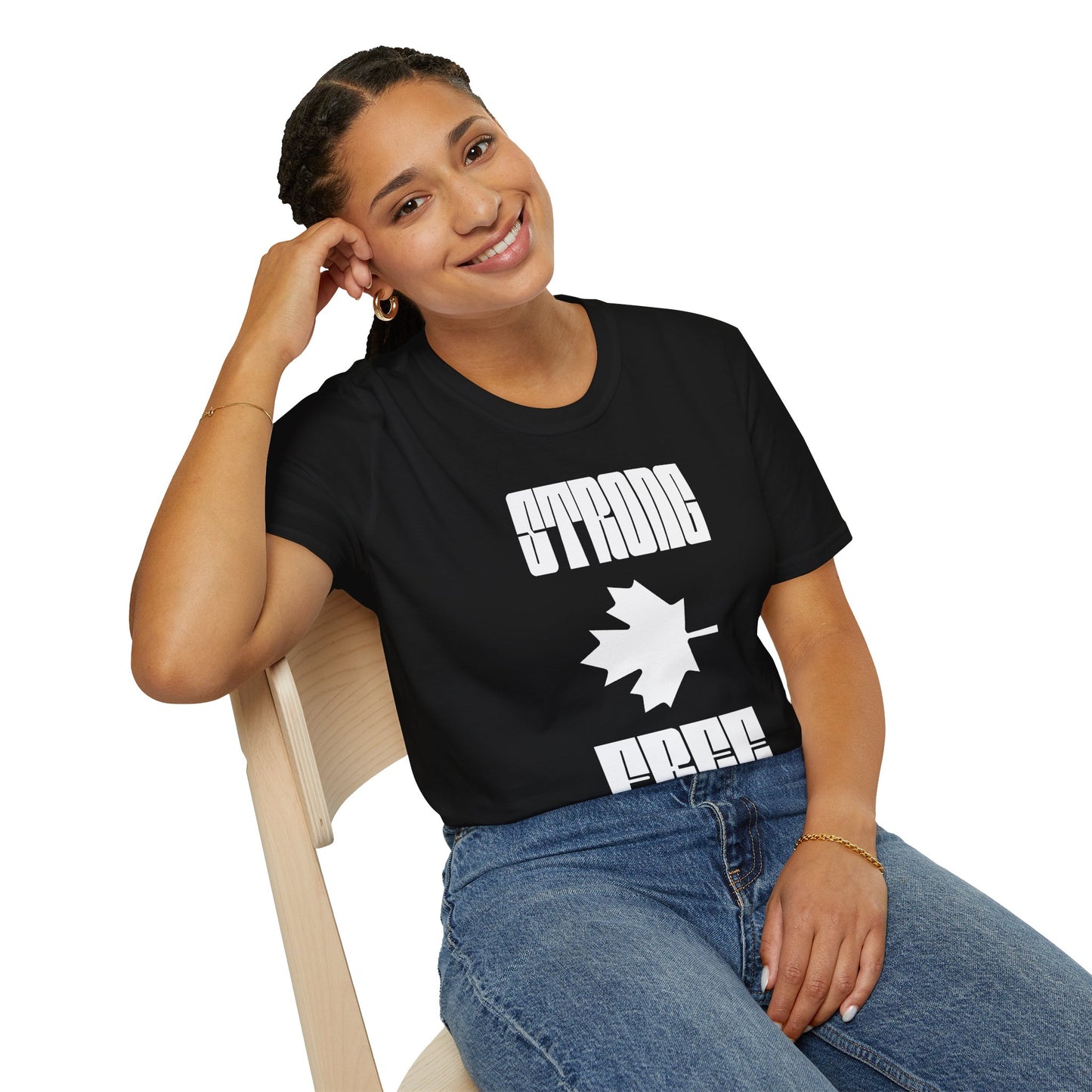 STRONG & FREE Unisex Softstyle T-Shirt | Casual Wear, Canada Day, Gift Idea, Comfortable Tee, Everyday Style