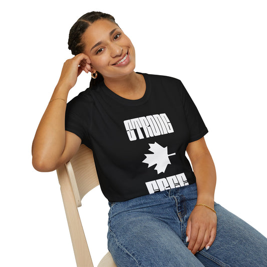STRONG & FREE Unisex Softstyle T-Shirt | Casual Wear, Canada Day, Gift Idea, Comfortable Tee, Everyday Style