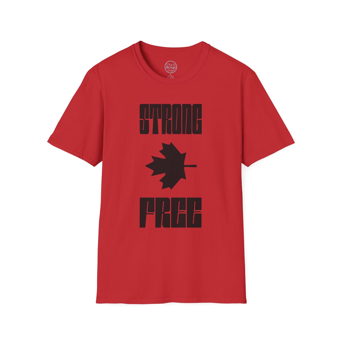 STRONG & FREE Unisex Softstyle T-Shirt | Casual Wear, Canada Day, Gift Idea, Comfortable Tee, Everyday Style