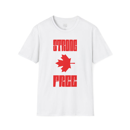 STRONG & FREE Unisex Softstyle T-Shirt | Casual Wear, Canada Day, Gift Idea, Comfortable Tee, Everyday Style