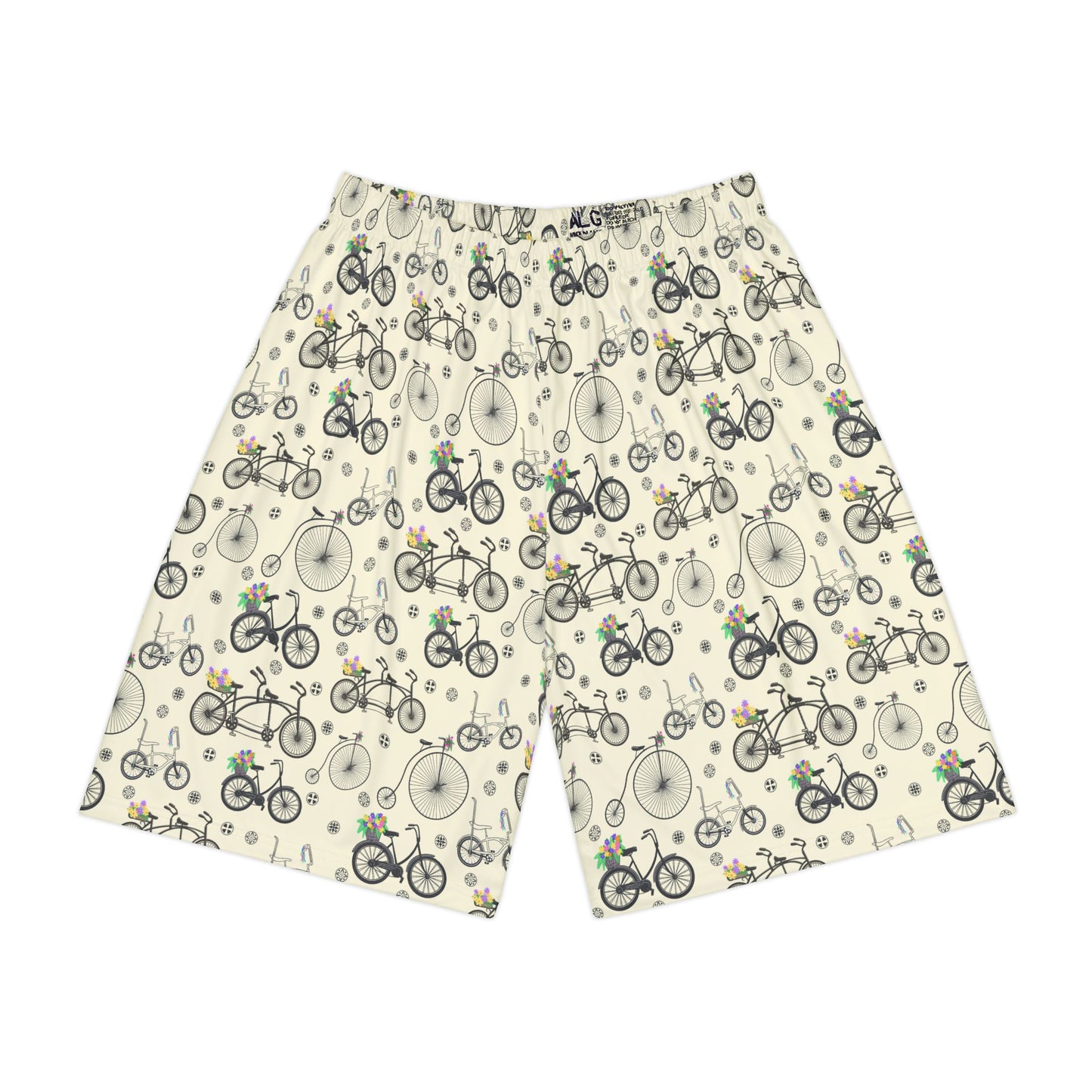 Cycling Print Men’s Sports Shorts, Outdoor Workout Gear for Cycling Enthusiasts, Activewear for Summer, Gift for Bikers