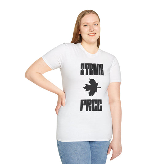 STRONG & FREE Unisex Softstyle T-Shirt | Casual Wear, Canada Day, Gift Idea, Comfortable Tee, Everyday Style