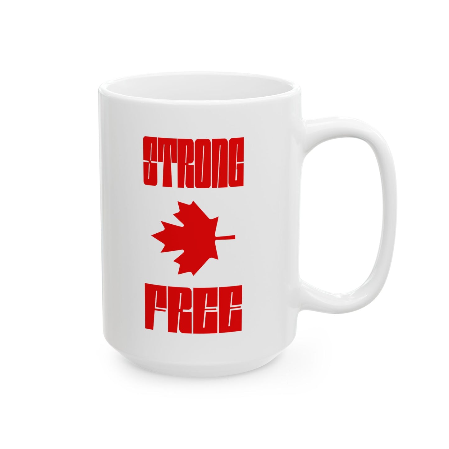 STRONG & FREE, Cheeky Canadian ElbowsUp-Themed Ceramic Mug - Perfect Gift for proud Canadians, Birthday, Father's Day, Coffee Lovers, Home Decor