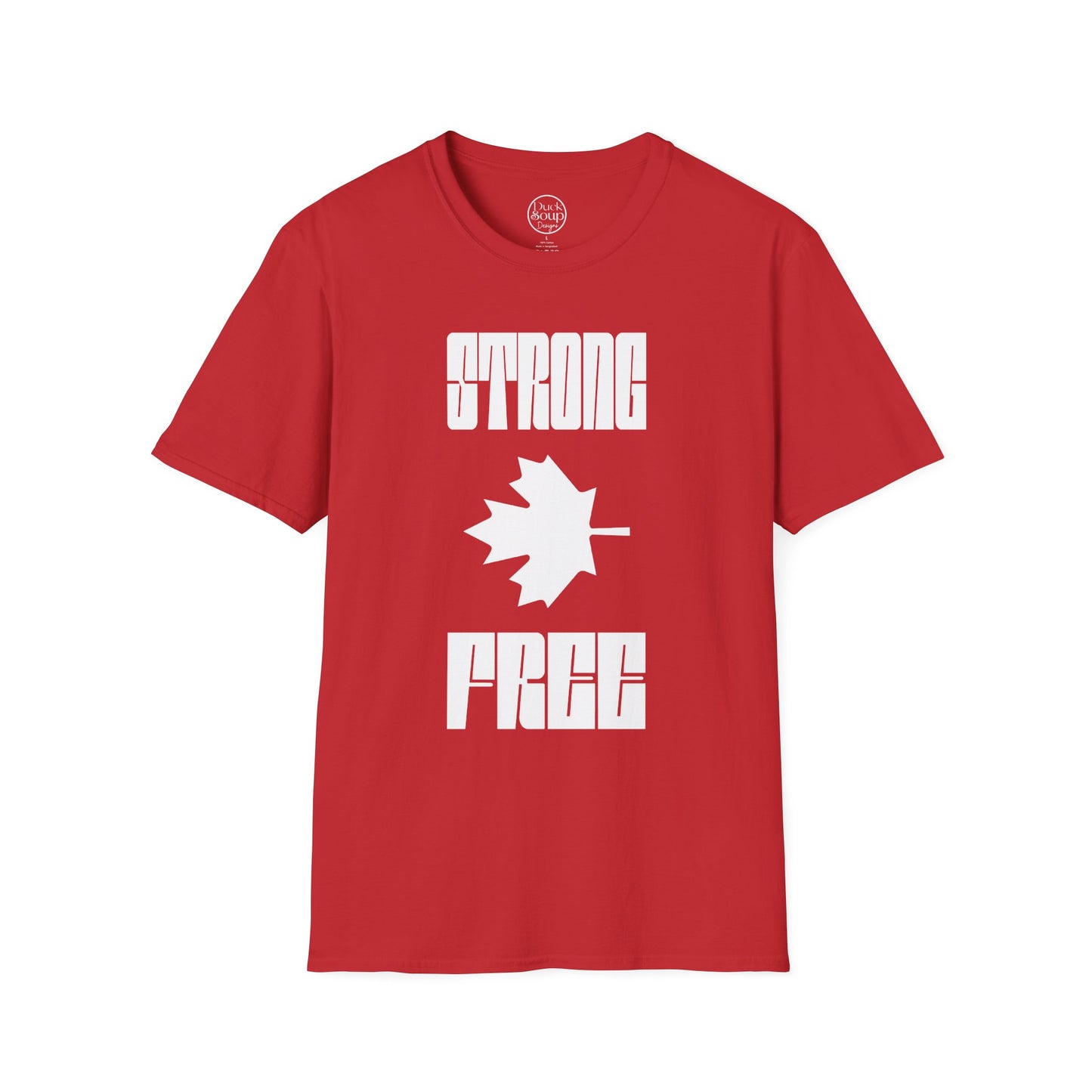 STRONG & FREE Unisex Softstyle T-Shirt | Casual Wear, Canada Day, Gift Idea, Comfortable Tee, Everyday Style