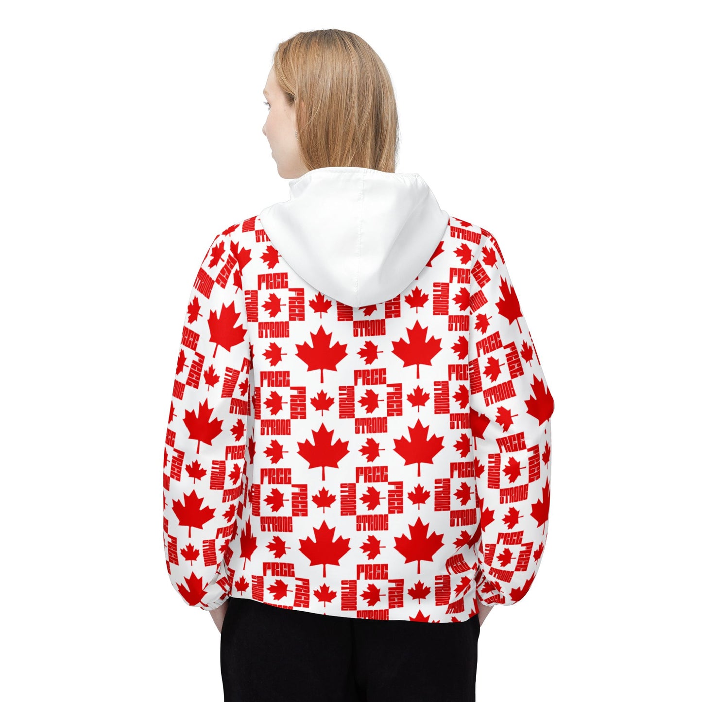 STRONG & FREE, Canada Proud Windbreaker Jacket, Stylish Summer Layer, Perfect for Canada Day, Travel, Festivals, Unisex Outdoor Gear