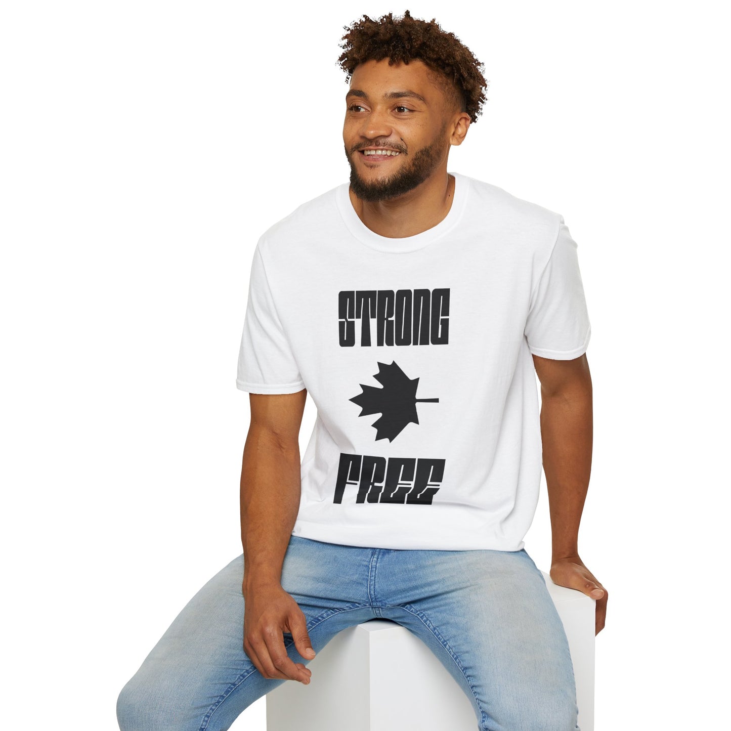 STRONG & FREE Unisex Softstyle T-Shirt | Casual Wear, Canada Day, Gift Idea, Comfortable Tee, Everyday Style