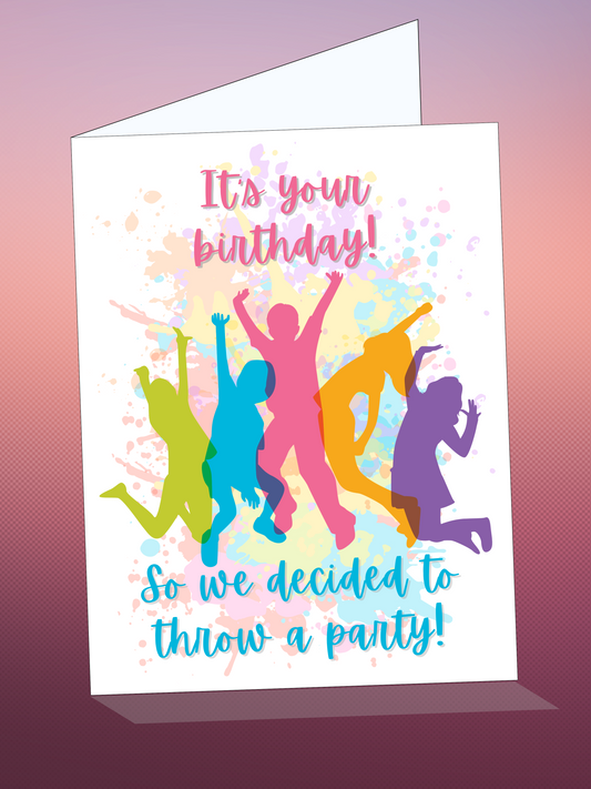 Printable BIRTHDAY card w/envelope -CHEEKY