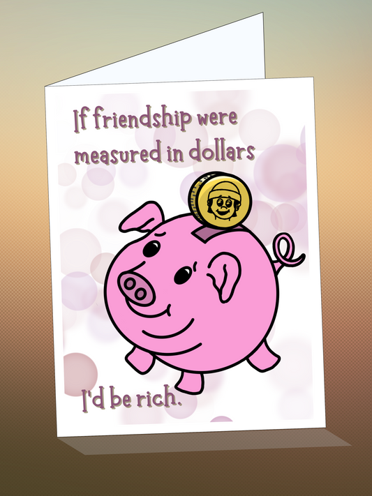 Printable FRIENDSHIP card w/envelope - CLASSIC