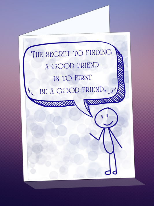 Printable FRIENDSHIP card w/envelope - CLASSIC