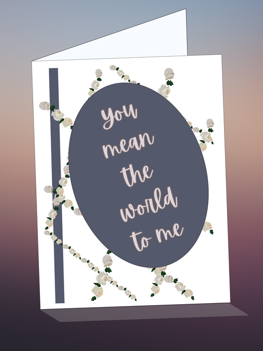 Printable THINKING OF YOU card w/envelope - CLASSIC