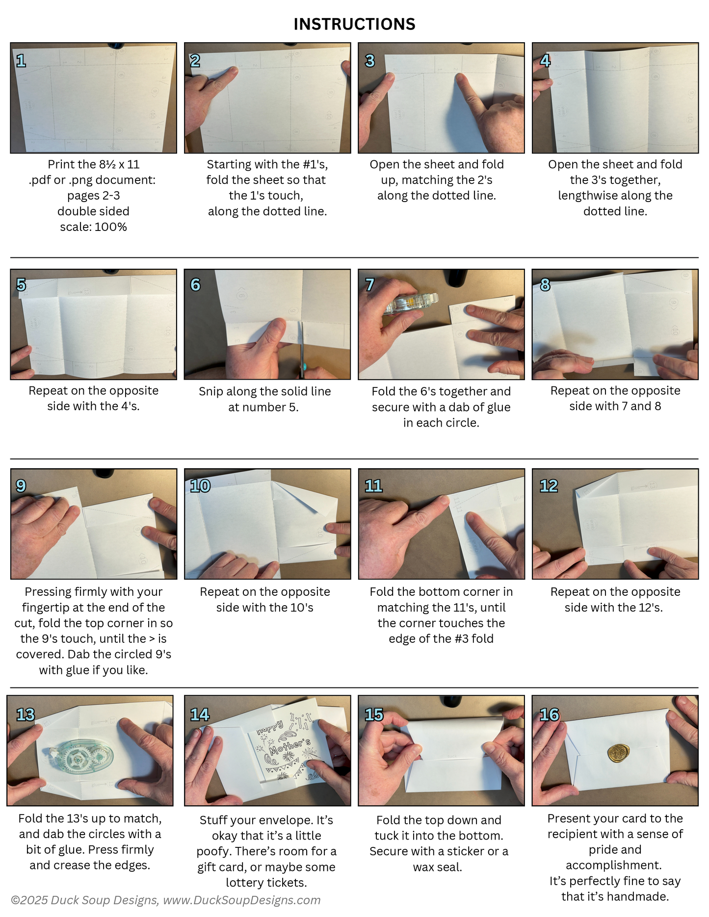 Printable 4.75"x6" envelope - Fits all DSD cards.