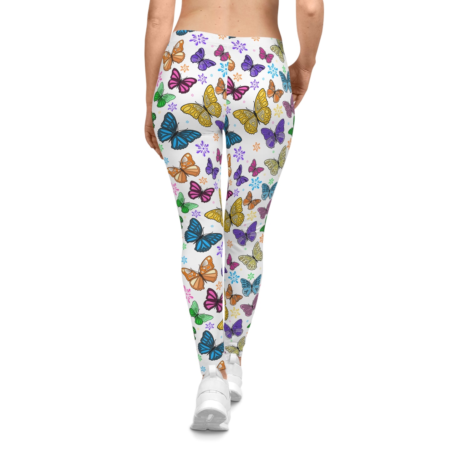 Butterfly Print Casual Leggings for Women, Spring Fashion, Yoga Wear, Fitness Apparel, Gift for Her, Nature Activewear