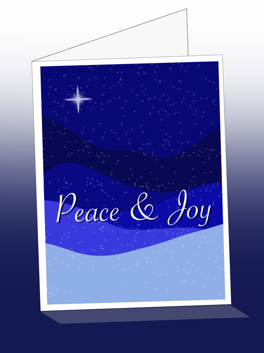 Printable CHRISTMAS card w/envelope - CHEEKY / LANDSCAPE