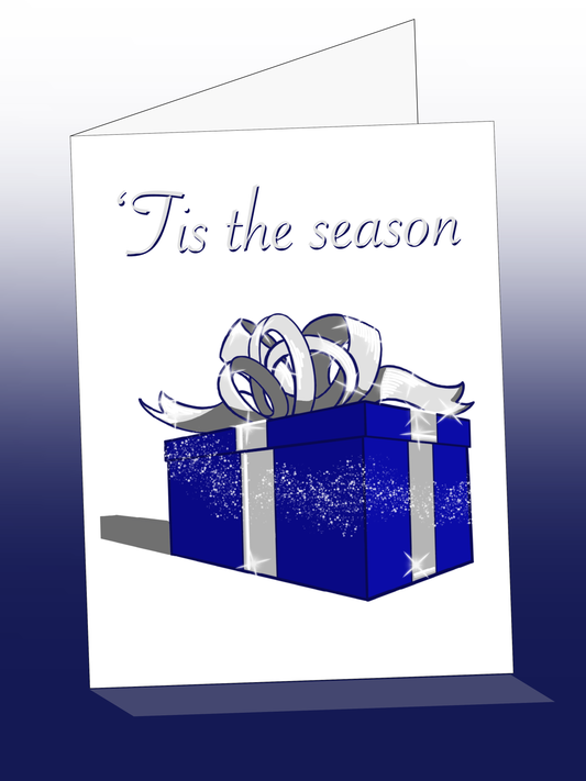 Printable CHRISTMAS card w/envelope - CHEEKY / PRESENT