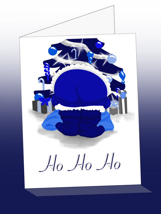 Printable CHRISTMAS card w/envelope - CHEEKY / SANTA