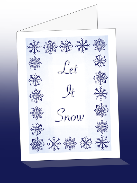 Printable CHRISTMAS card w/envelope - NSFW / SNOWFLAKES