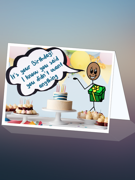 Printable BIRTHDAY card w/envelope - CHEEKY