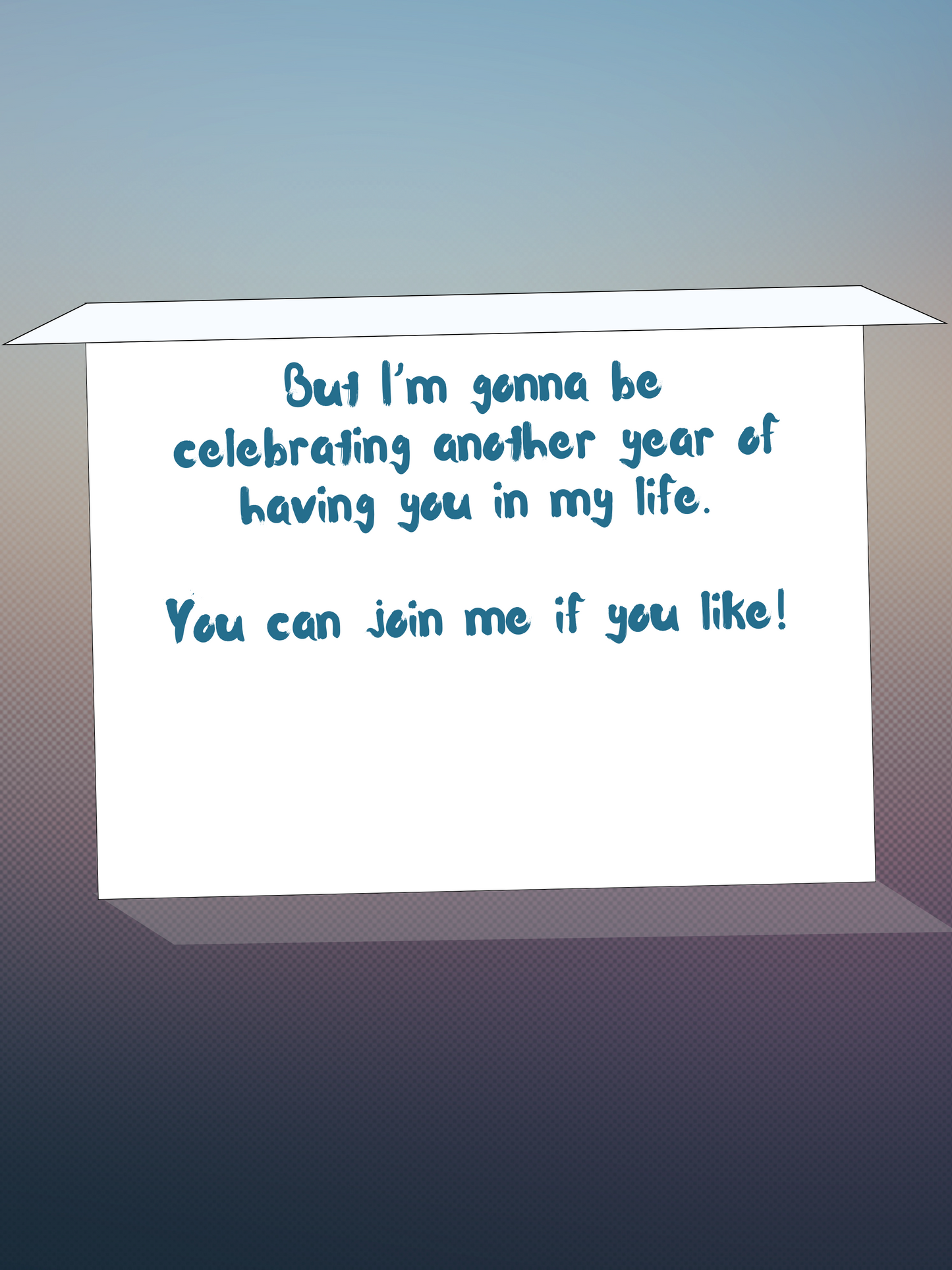 Printable BIRTHDAY card w/envelope - CHEEKY
