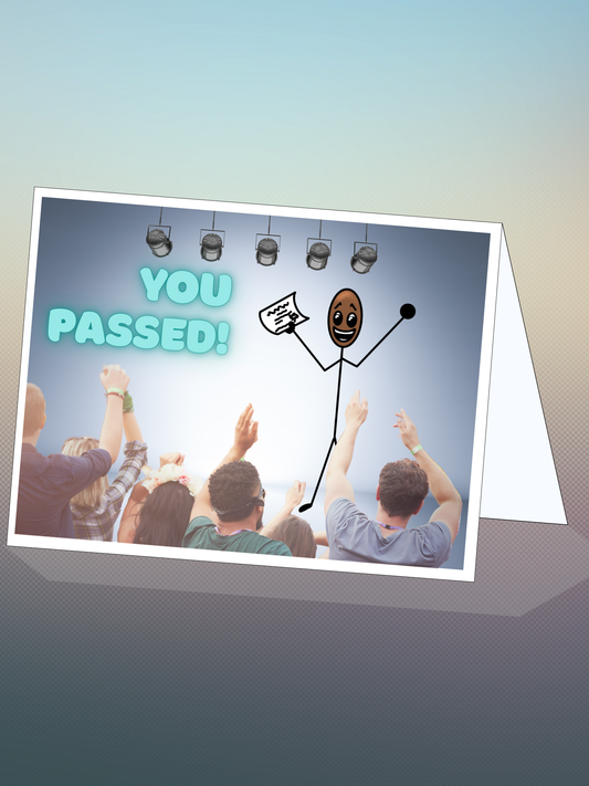 Printable CONGRATULATIONS card w/envelope - CHEEKY