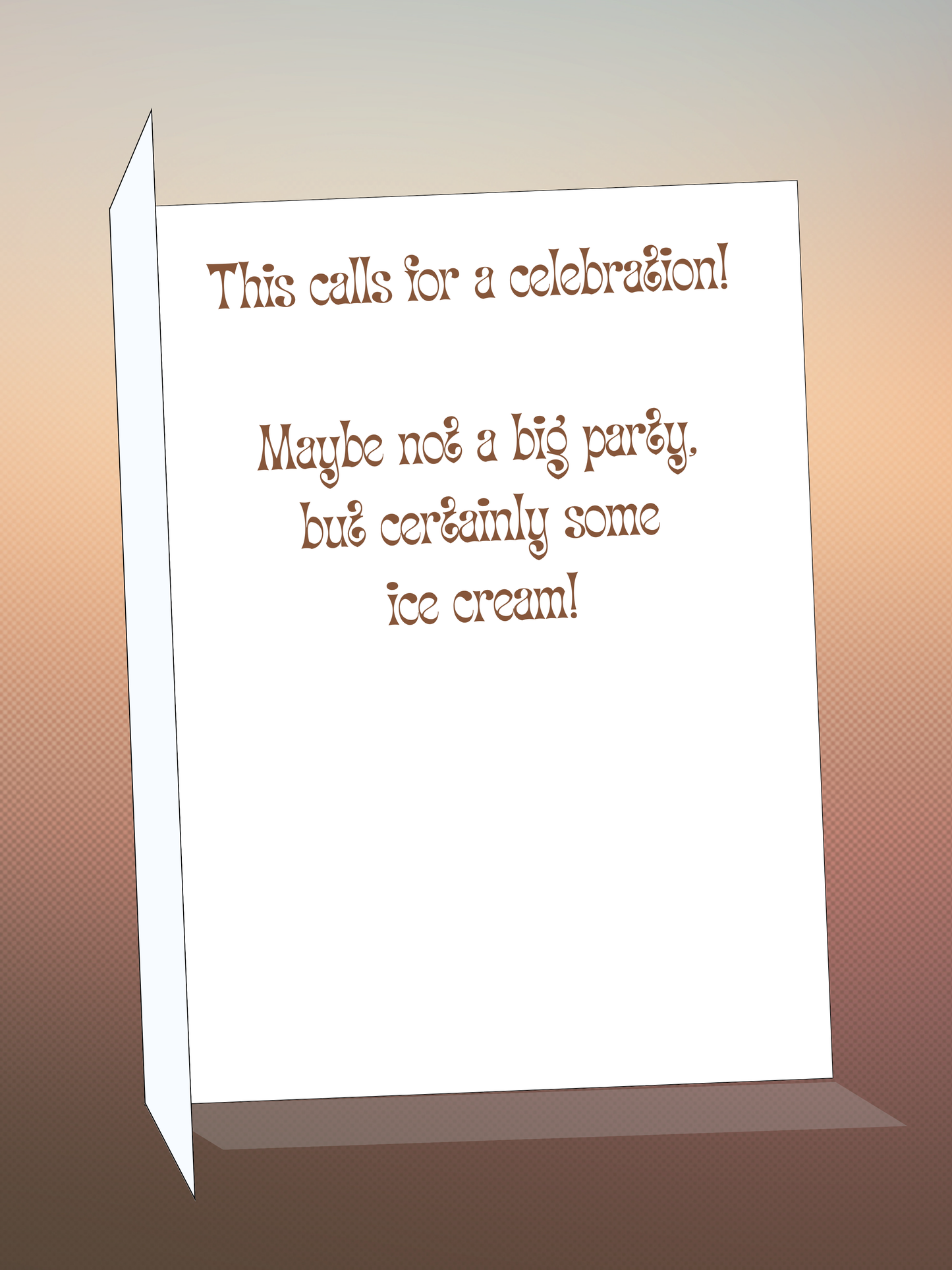 Printable CONGRATULATIONS card w/envelope - CHEEKY