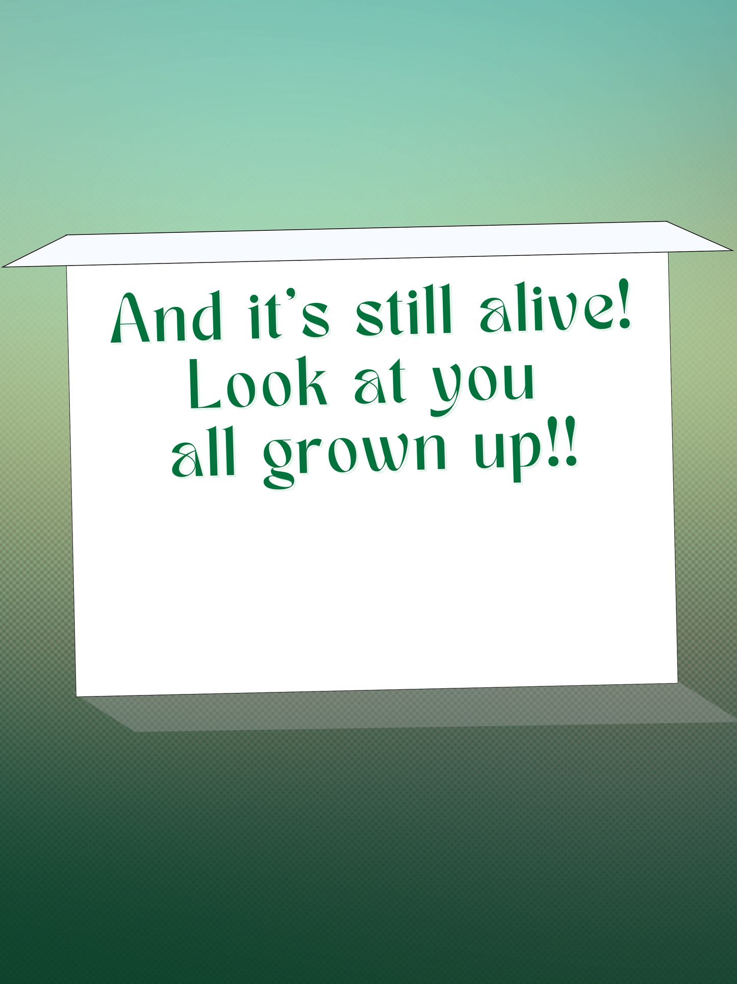 Printable CONGRATULATIONS card w/envelope - CHEEKY