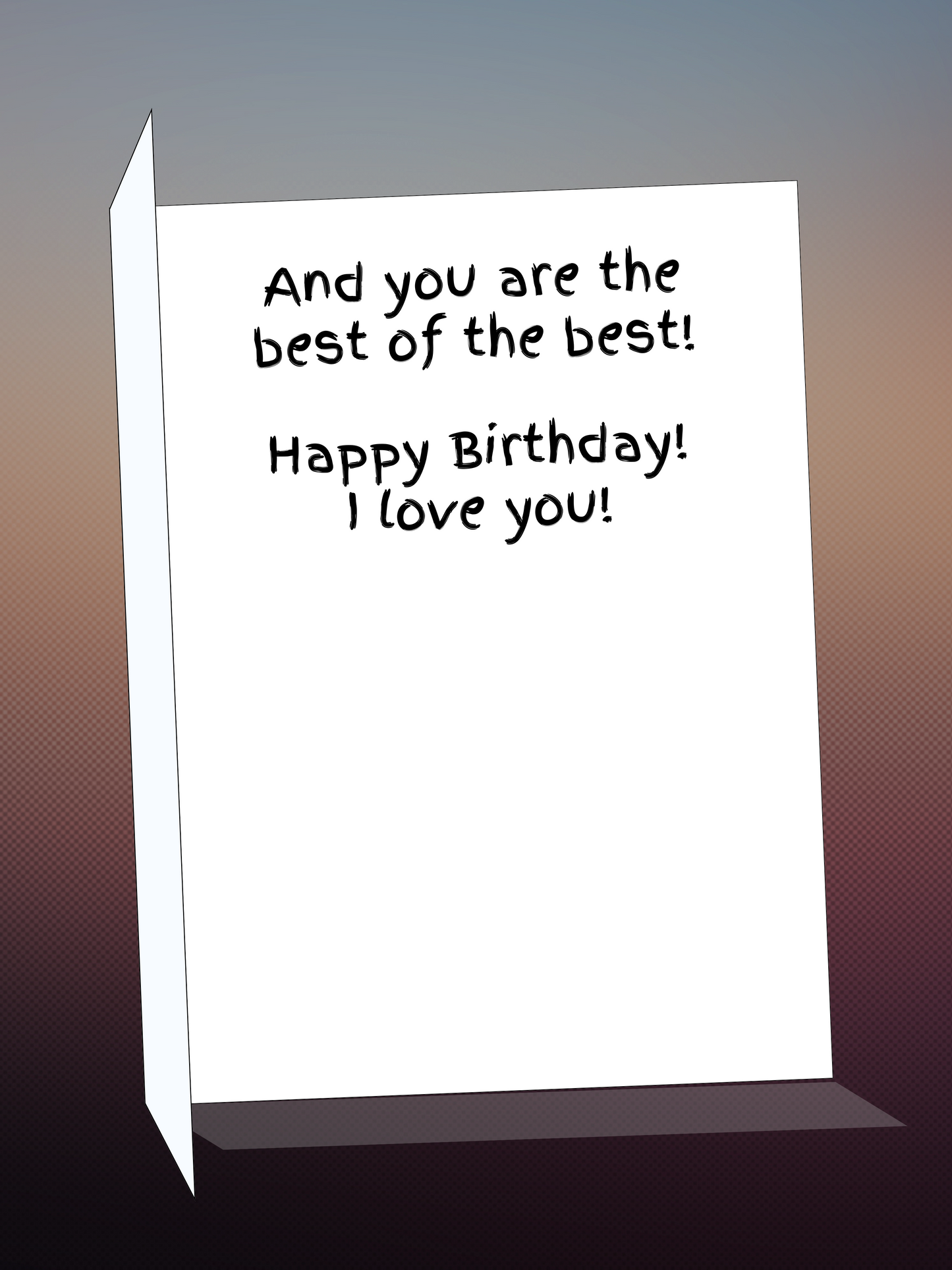 Printable BIRTHDAY colouring card w/envelope, KIDS, GRANDMOTHER