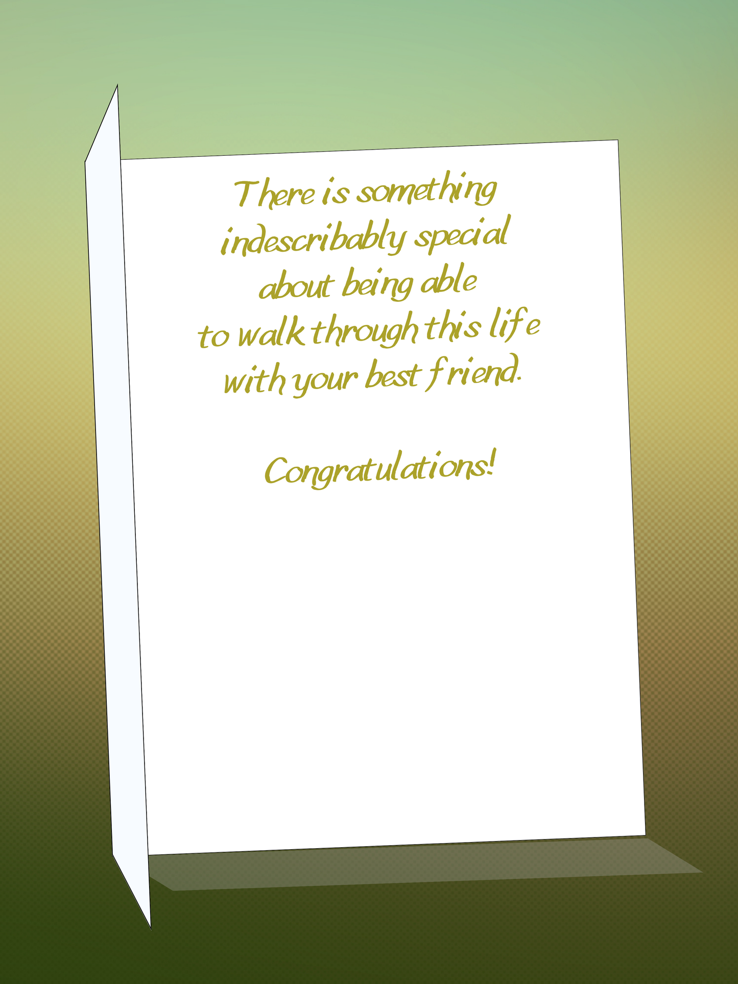 Printable CONGRATULATIONS card w/envelope - CLASSIC