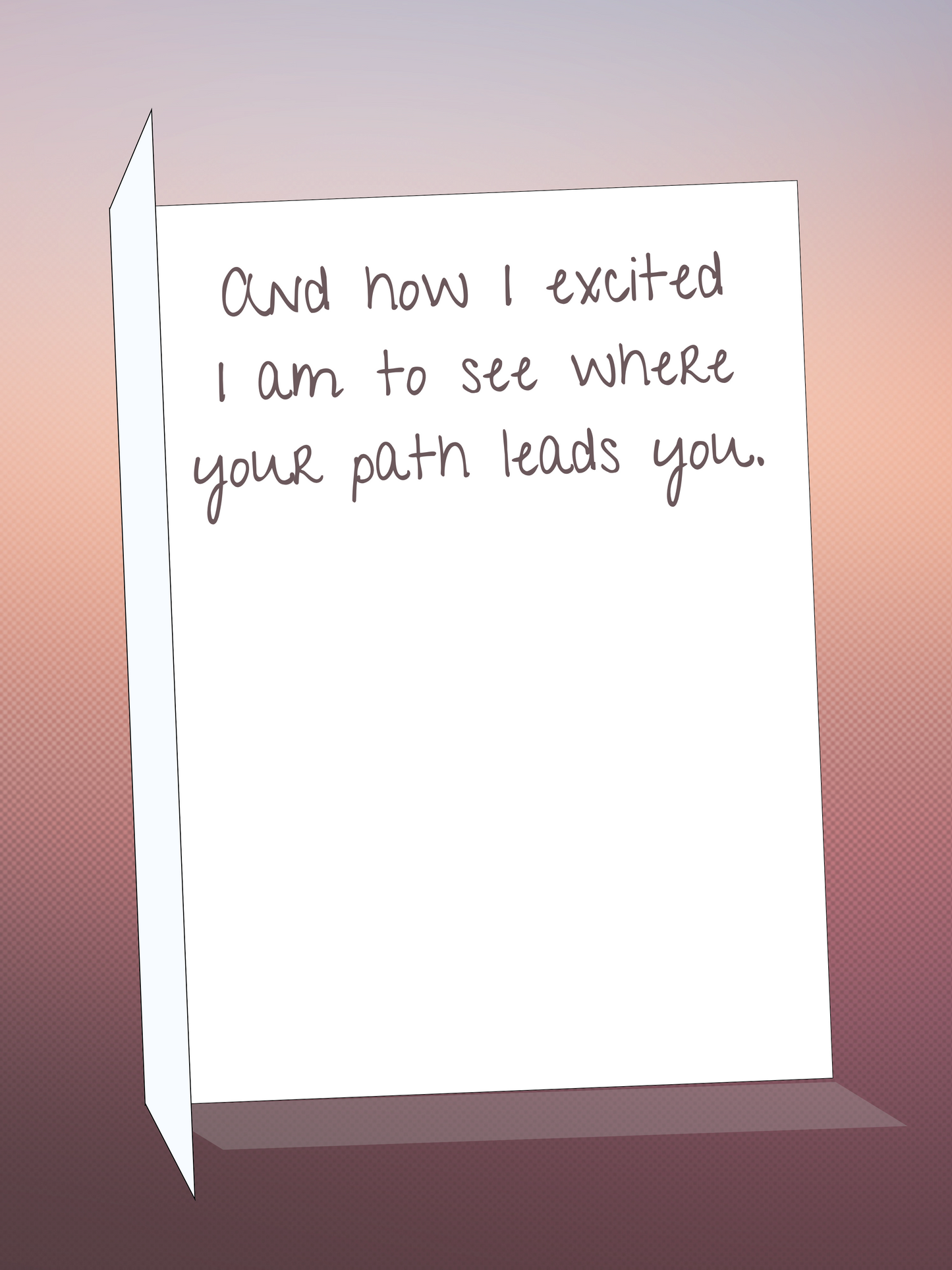 Printable THINKING OF YOU card w/envelope - CLASSIC