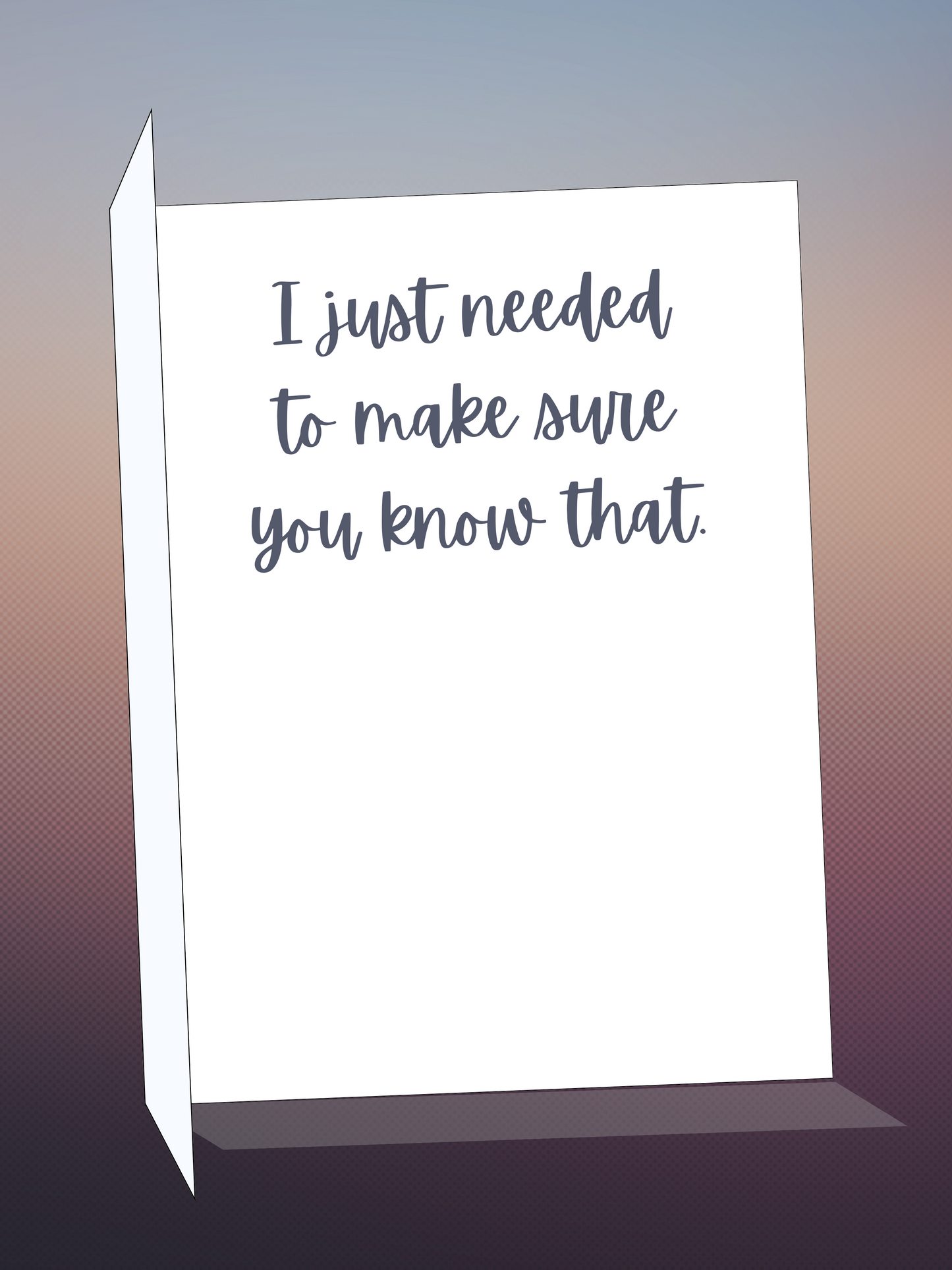 Printable THINKING OF YOU card w/envelope - CLASSIC